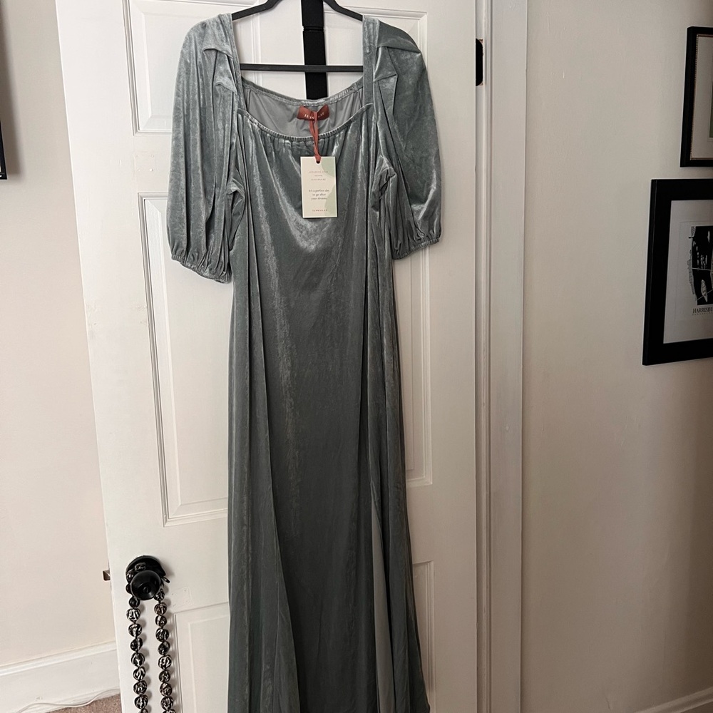 Jessakae ice green velvet dress